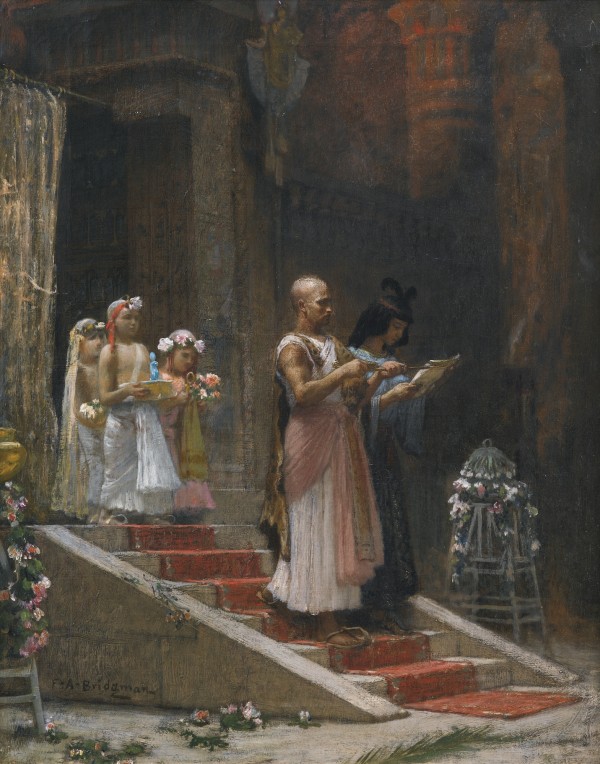 The procession by Frederick Arthur Bridgman